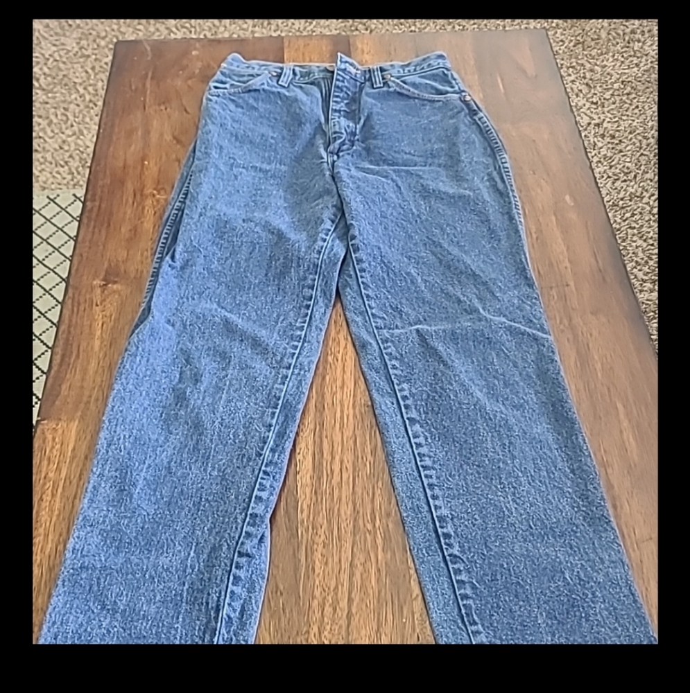 Vtg 9/10 WRANGLER high waist mom jeans women's country Western Made In USA. Y2K - Picture 4 of 9